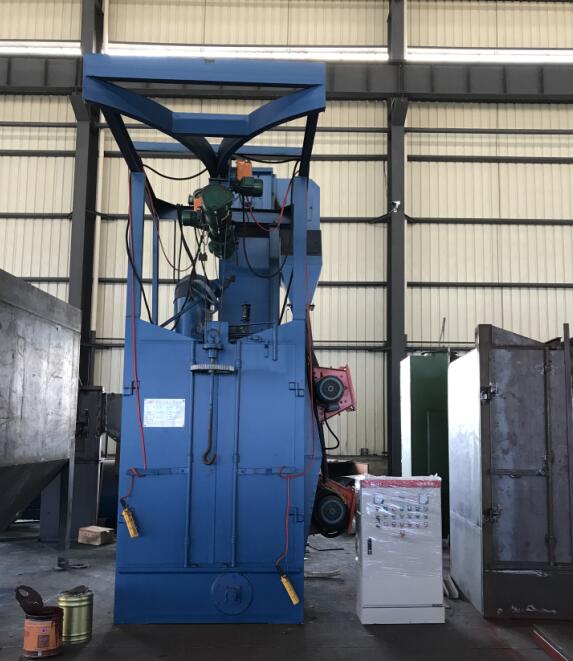 江蘇拋丸機除銹設備 廣東佛山客戶訂購的吊鉤式拋丸機的心得及過程